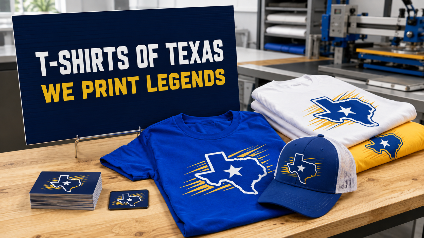 Custom T-shirts, hats and business branding by T-shirts of Texas