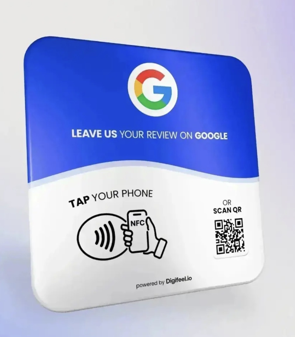 Google review NFC plate design example